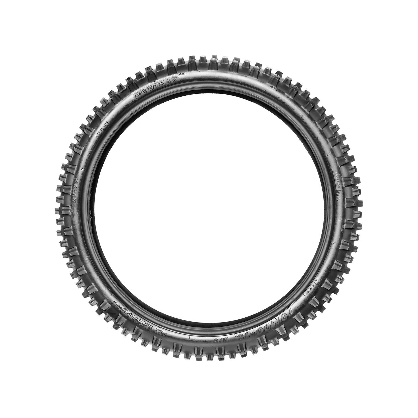 PIVOTRAX E-Bike Tire - Size: 70/100-19 Position: Front Compatible with: Surron, Talaria, Eride Pro